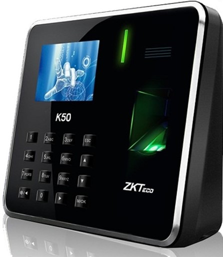 ZKTeco K50 สแกน: นิ้วมือและบัตร